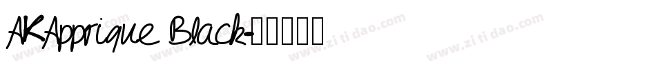 AKApprique Black字体转换
